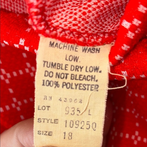 Vintage Gridstop Plaid Red Wide Leg Pants Size 18 - Picture 3 of 4